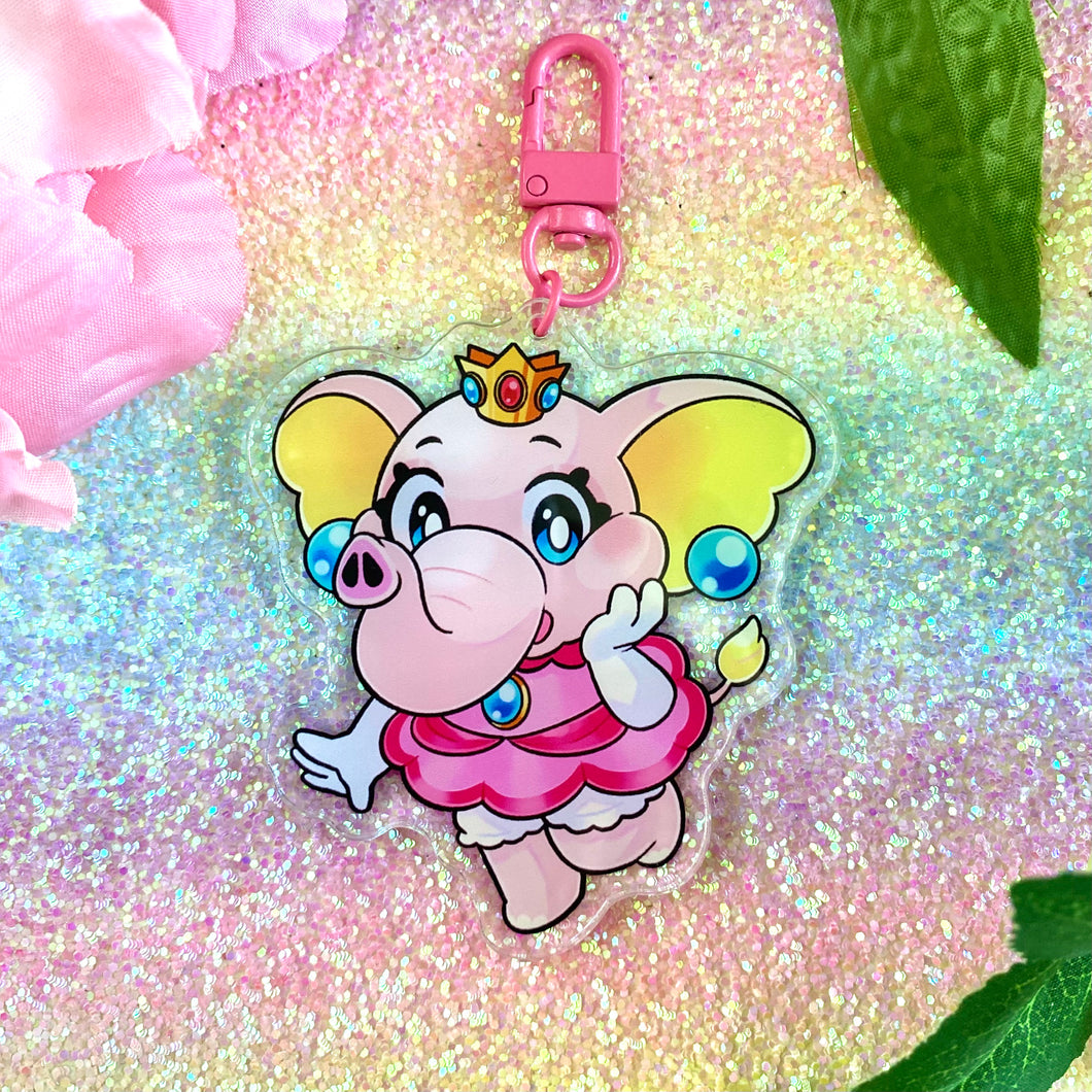 *RETIRING*Elephant Peach Acrylic Charm