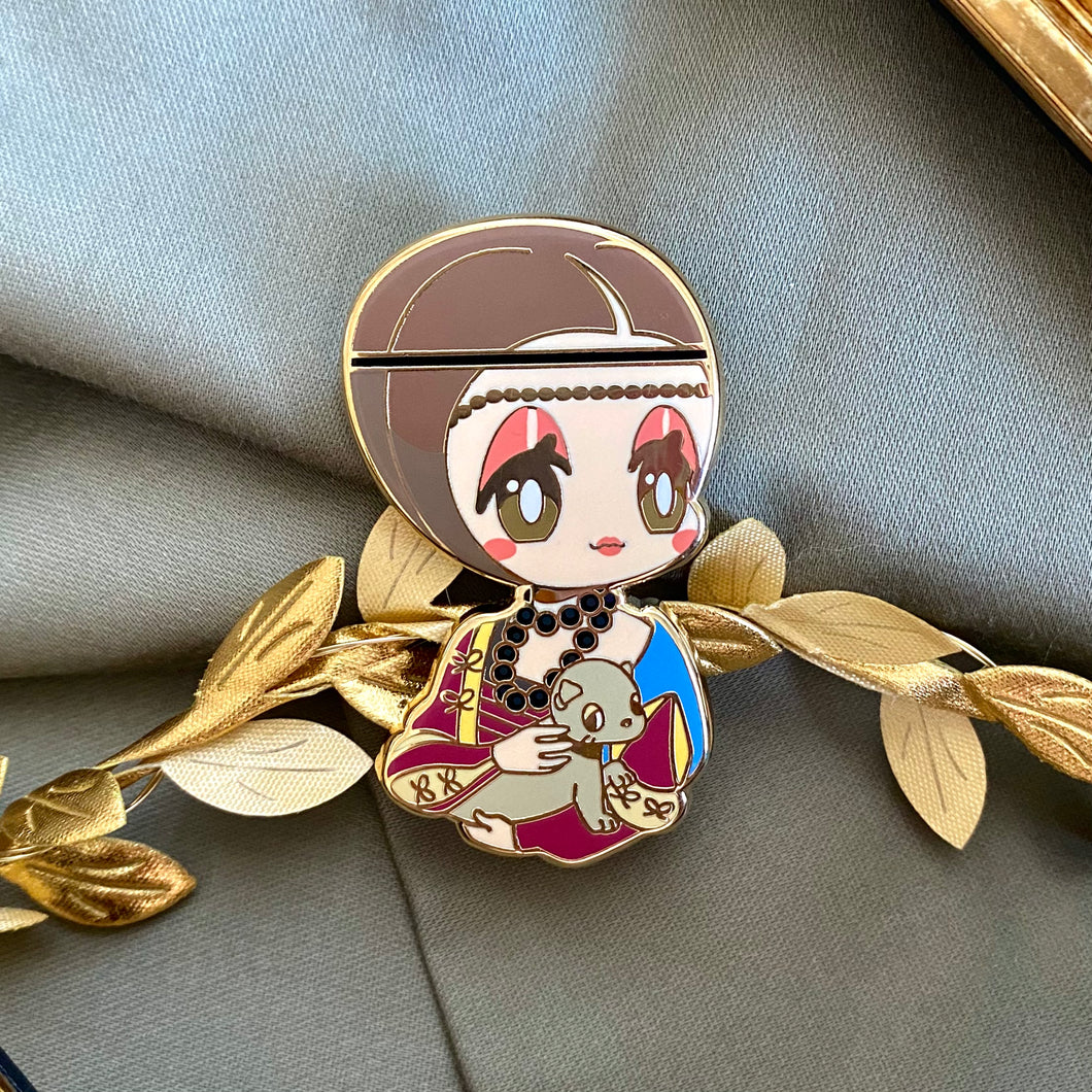 *RETIRING*Lady with an Ermine Enamel Pin