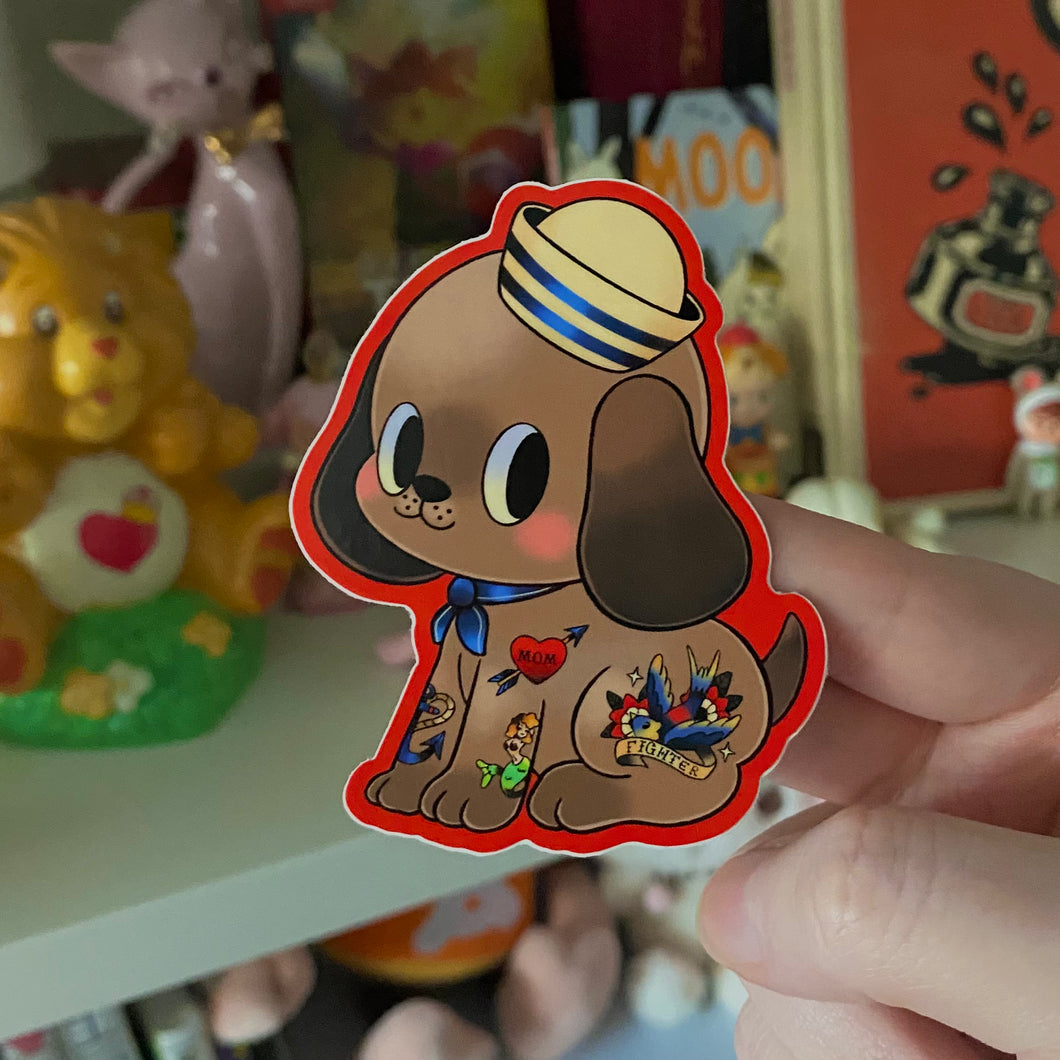 Sailor Puppy Vinyl Sticker