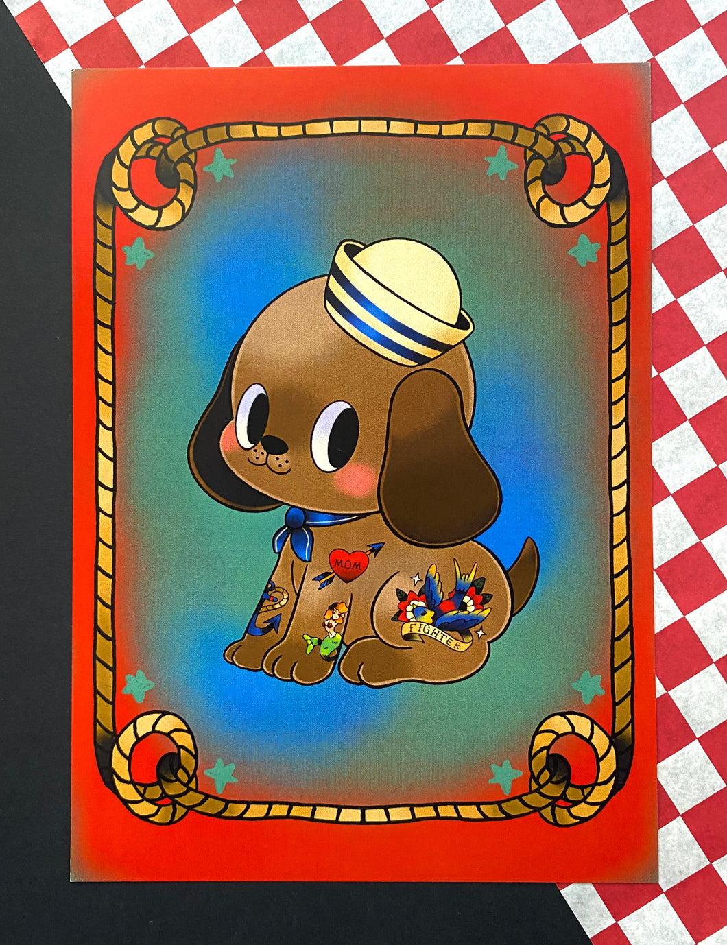 Sailor Puppy Mini Print