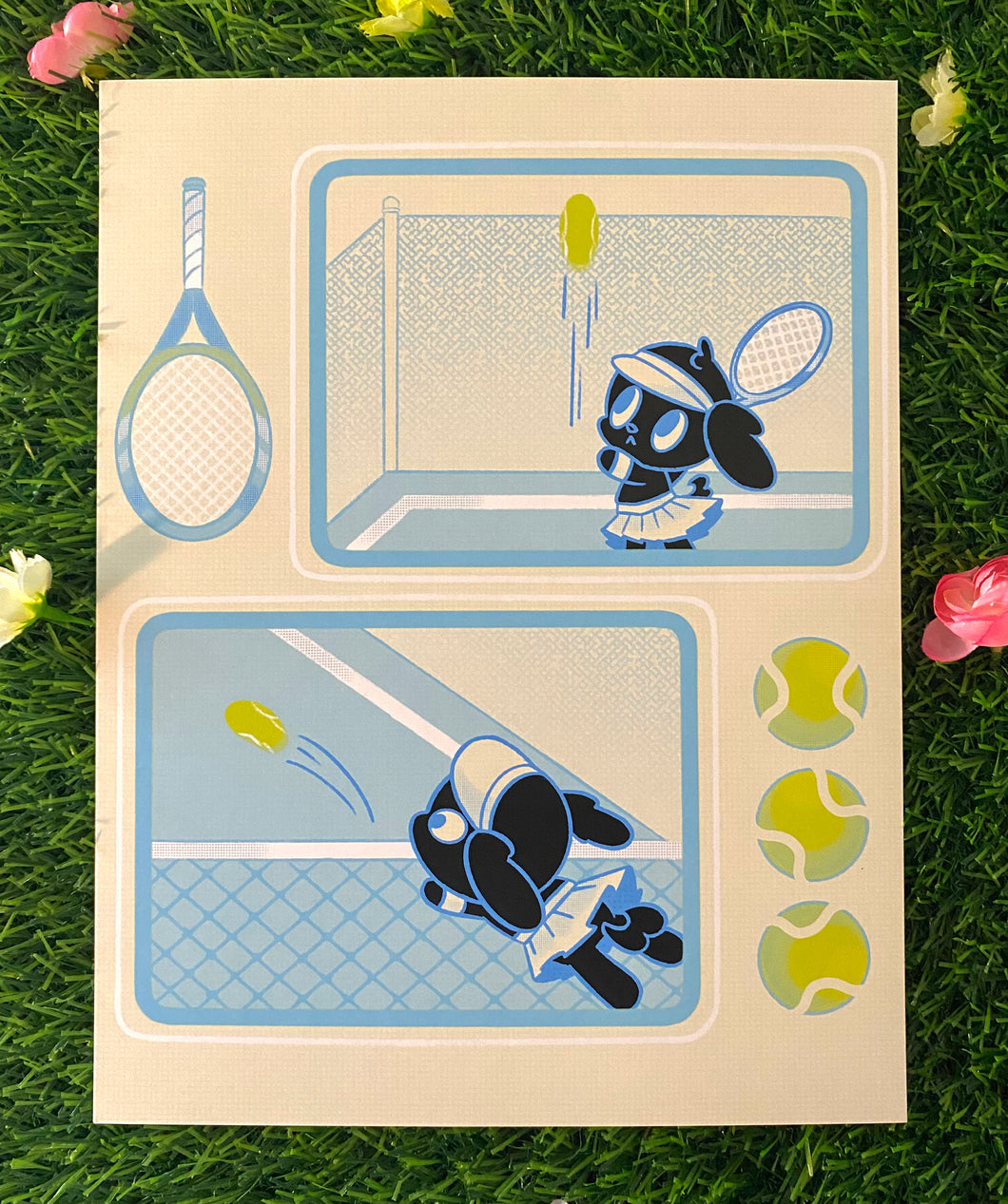 *RETIRING*Bad at Tennis 8.5x11 Print