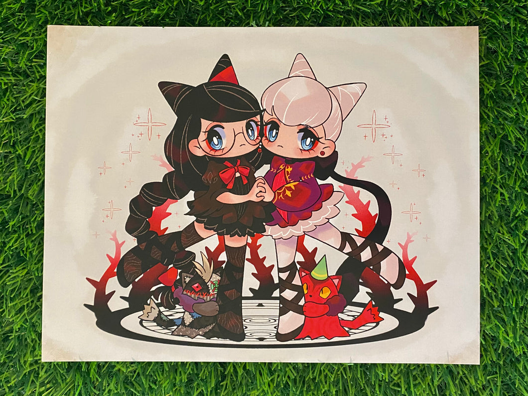 Bayonetta Origins: Cereza & Jeanne 8.5x11 Print