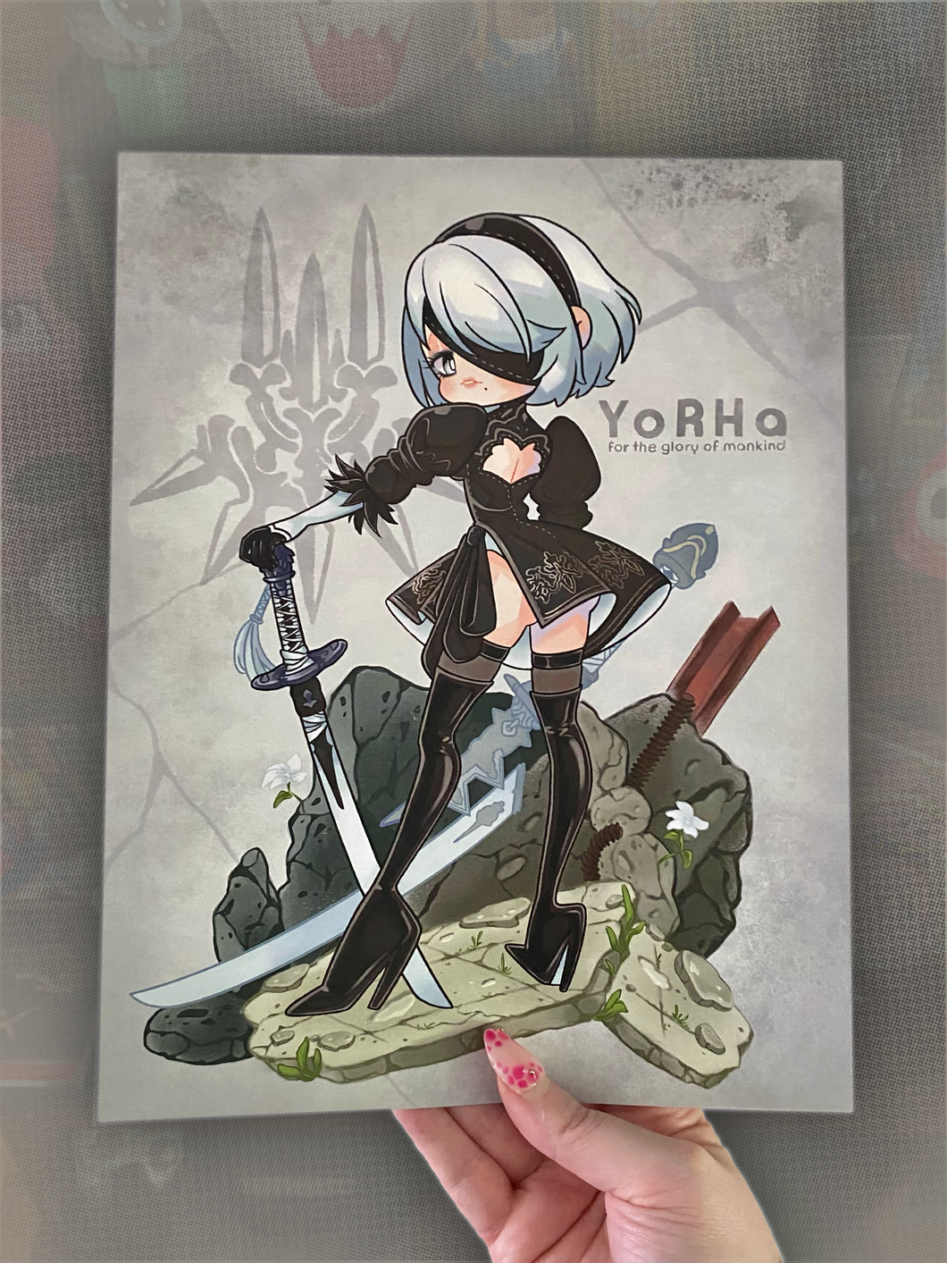 2B Nier 8.5x11 Print