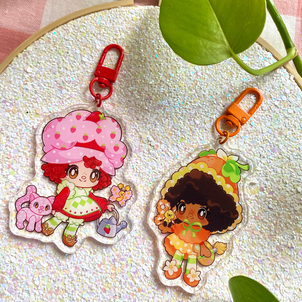 *RETIRING*Matching Strawberry Shortcake Acrylic Charms